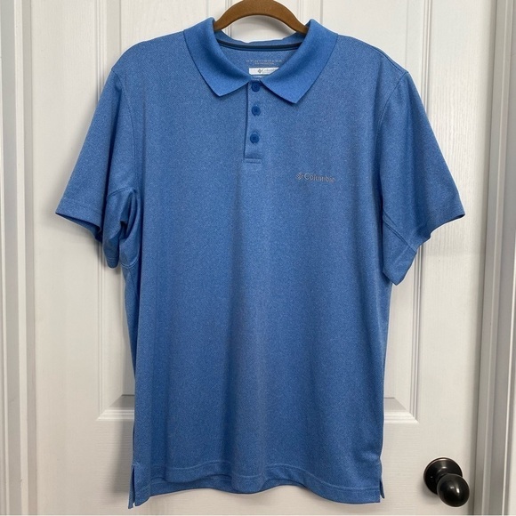 Columbia Men's Polo Omni-Shade Sun Protection Short Sleeve Shirt Large - Picture 1 of 14
